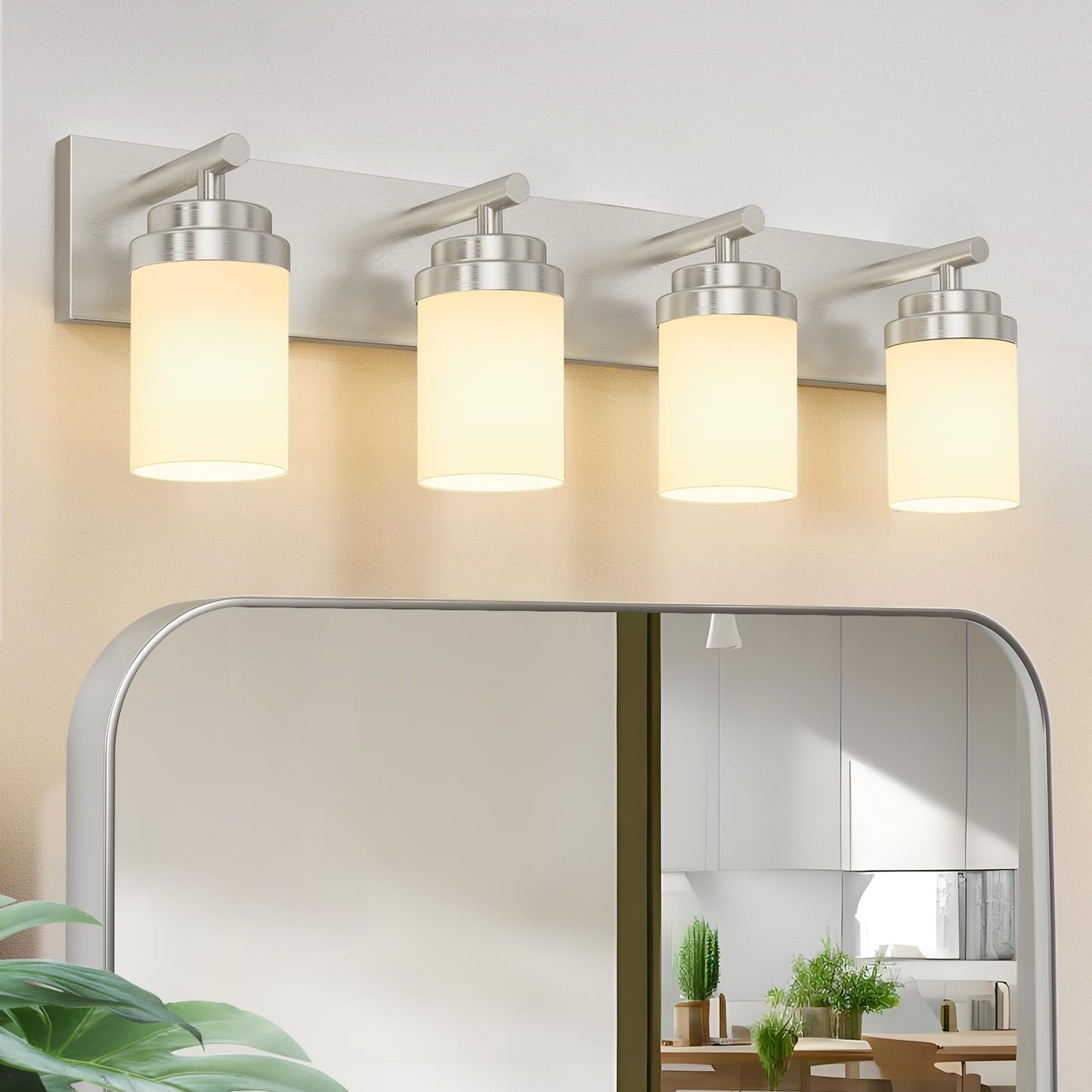 IZORRO Bathroom Vanity Light Fixture, 3-Light 22 Inch Matte Black Bathroom Light Fixtures Over Mirror, with Clear Glass Shade, Modern Farmhouse Vanity Lights, Rustic Restroom Lighting Fixtures