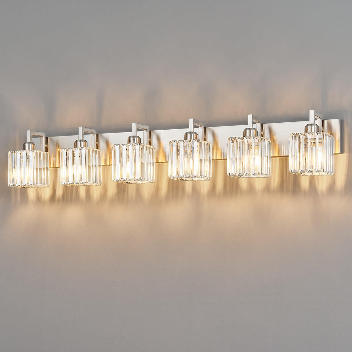 Modern Bathroom Vanity Light 3-Lights Modern Black Crystal Wall Light Bathroom Vanity Light Fixtures