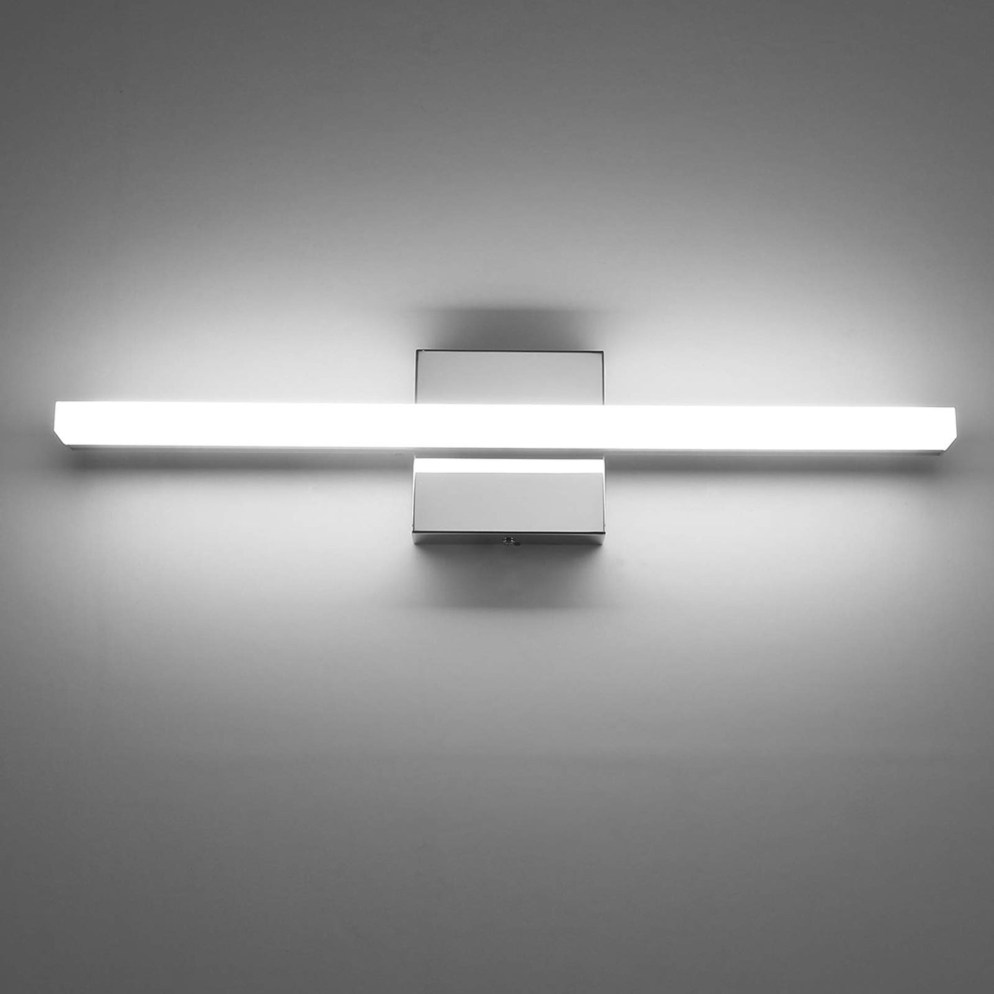 Bathroom Light Fixtures Over Mirror, Modern Bath Wall Lamp Chrome | Small 16 Inch, Gentle Lighting, Linear Lamp Bar for Vanity Restroom, Lámparas para Baño, IP44 Rustproof, 6000K Cool White