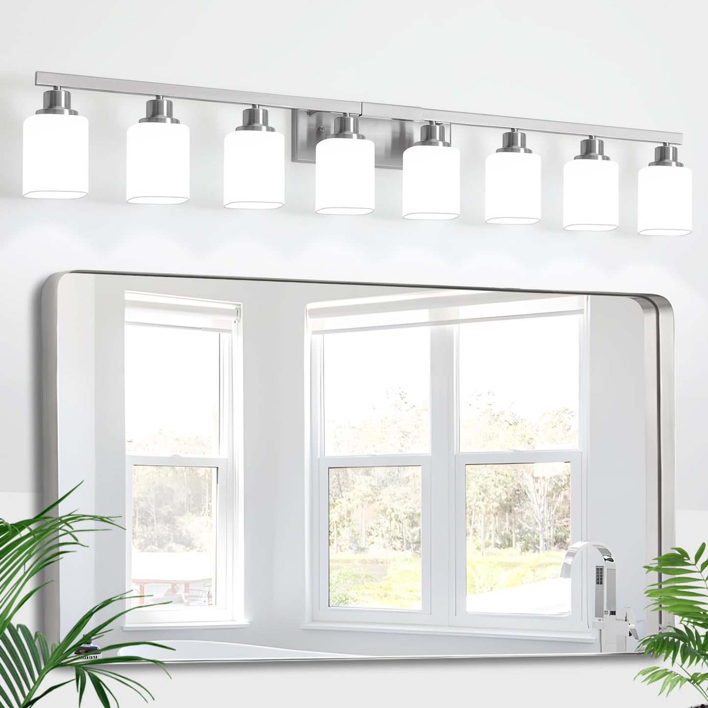 3-Light Bathroom Vanity Light,Modern Matte Black Bathroom Light Fixtures with Square Frosted Glass,Wall Sconces Lighting fixtures Over Mirror Restroom, Living Room Hallway