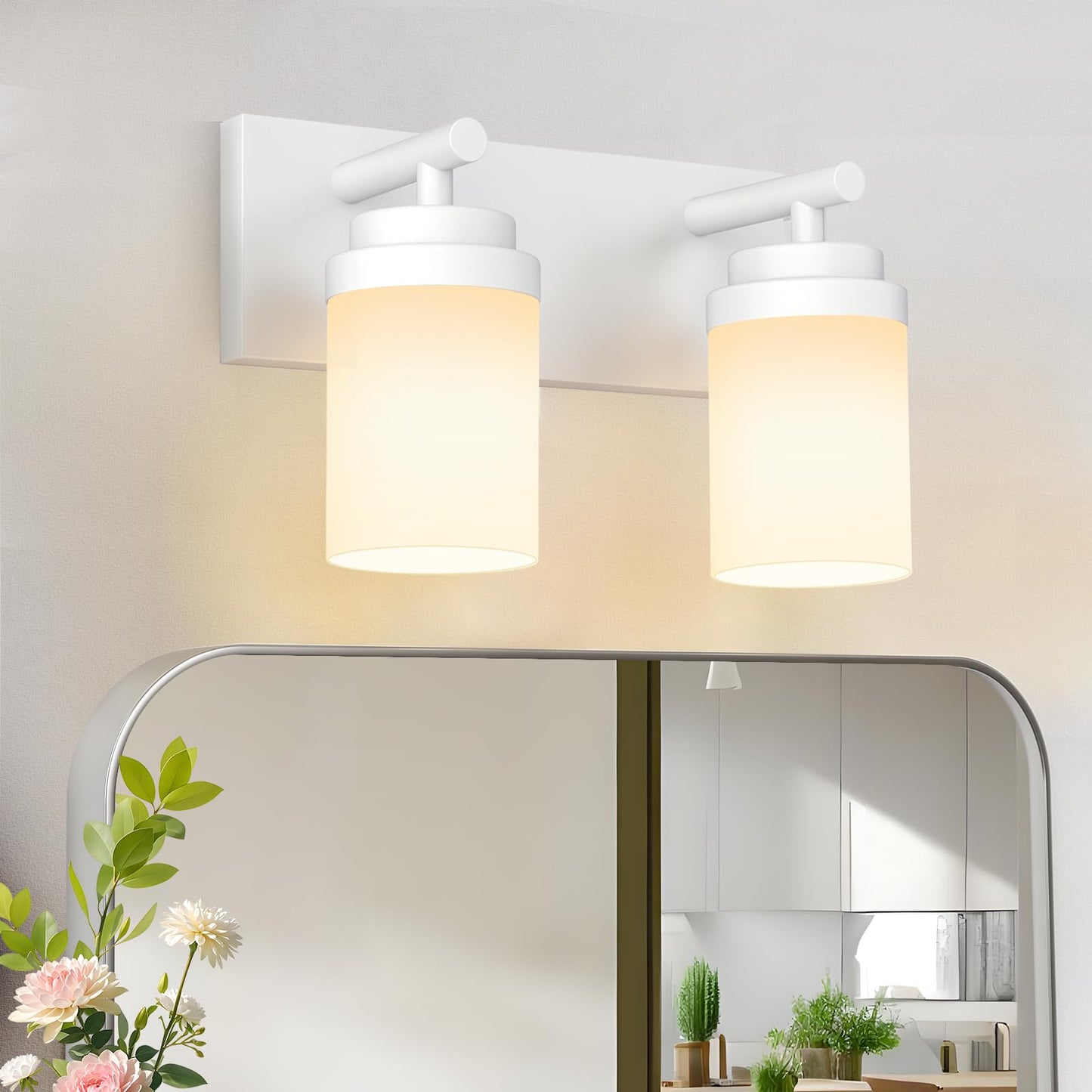 IZORRO Bathroom Vanity Light Fixture, 3-Light 22 Inch Matte Black Bathroom Light Fixtures Over Mirror, with Clear Glass Shade, Modern Farmhouse Vanity Lights, Rustic Restroom Lighting Fixtures