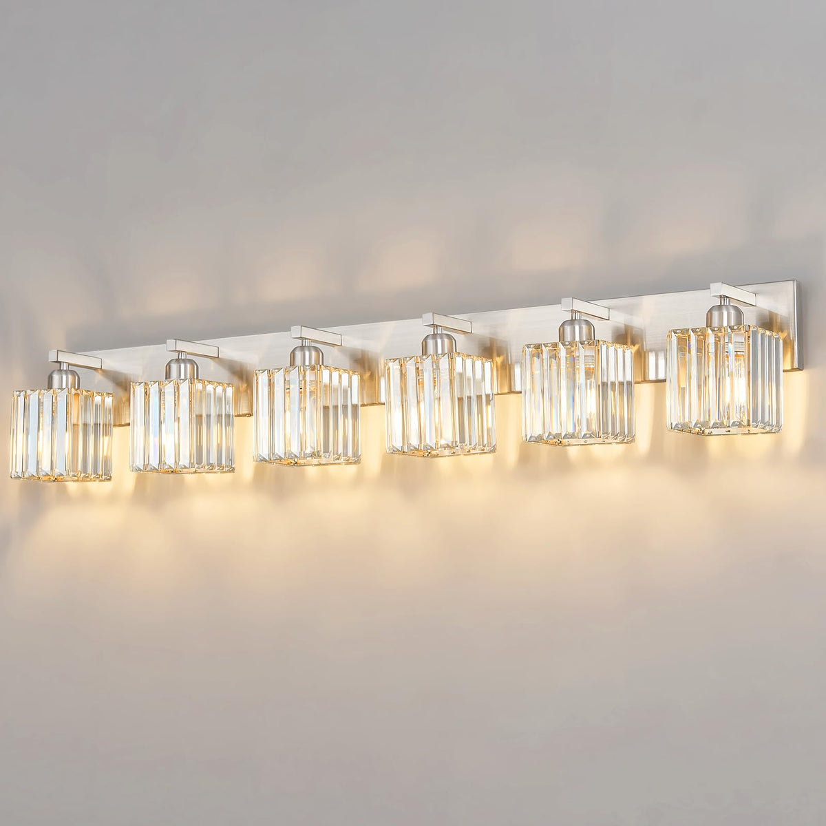 Modern Bathroom Vanity Light 3-Lights Modern Black Crystal Wall Light Bathroom Vanity Light Fixtures