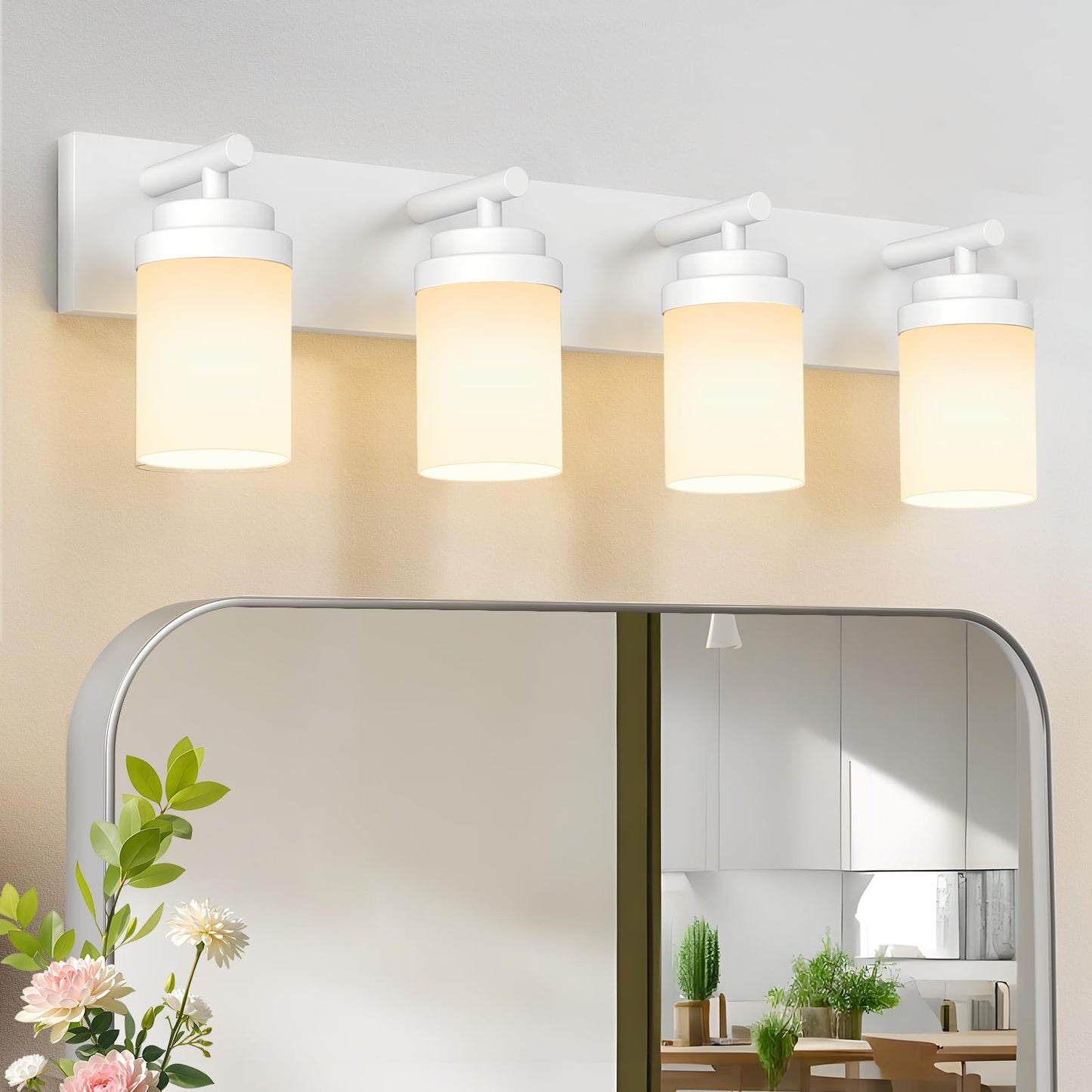 IZORRO Bathroom Vanity Light Fixture, 3-Light 22 Inch Matte Black Bathroom Light Fixtures Over Mirror, with Clear Glass Shade, Modern Farmhouse Vanity Lights, Rustic Restroom Lighting Fixtures