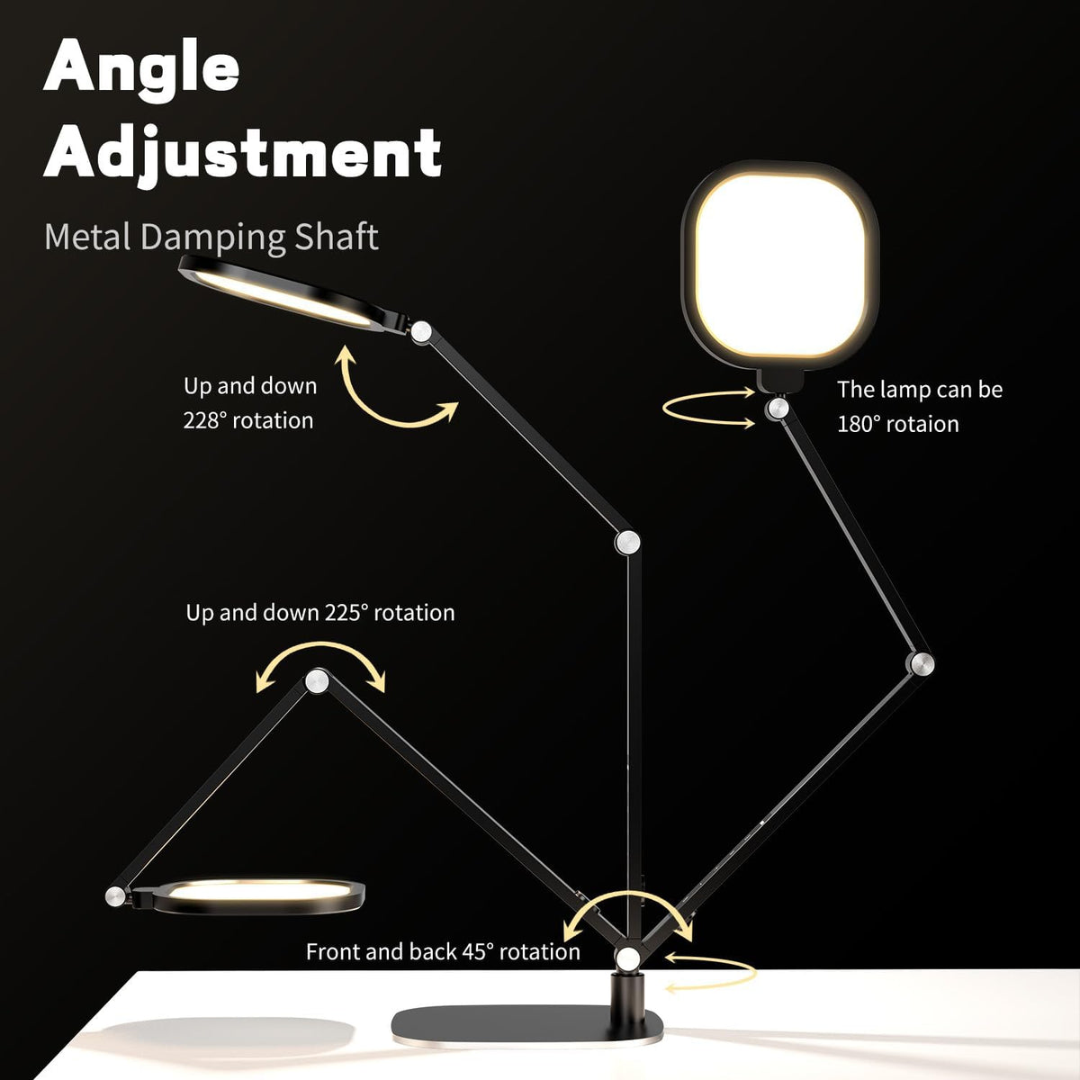 LED Desk Lamp for Home Office, Soft Edge-lit Design - Modern Style | Eye-Caring Diffused Light, Professional Computer Light for Reading, Crafts & Zoom, Dimmable with 30 Modes, Memory & Timer