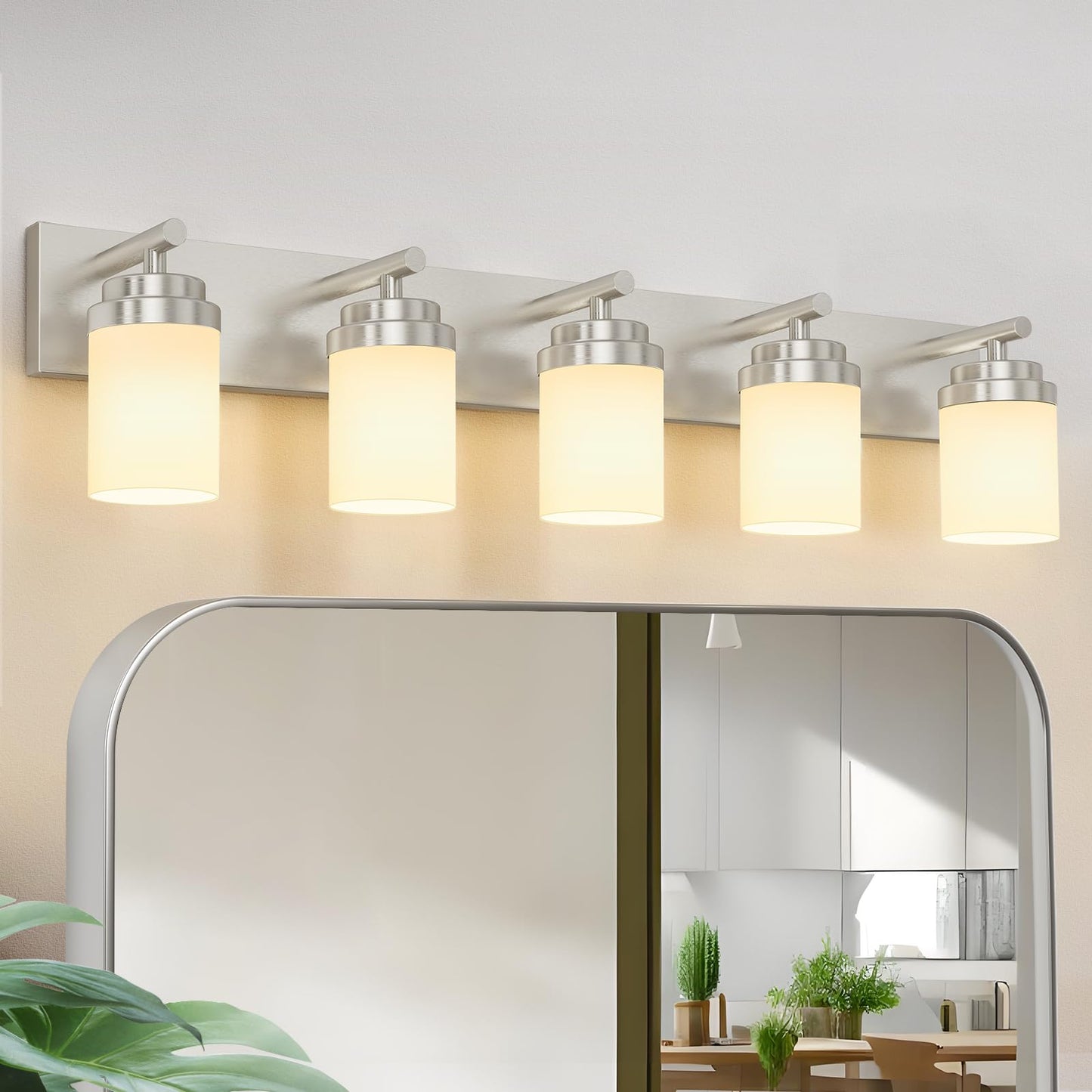 IZORRO Bathroom Vanity Light Fixture, 3-Light 22 Inch Matte Black Bathroom Light Fixtures Over Mirror, with Clear Glass Shade, Modern Farmhouse Vanity Lights, Rustic Restroom Lighting Fixtures