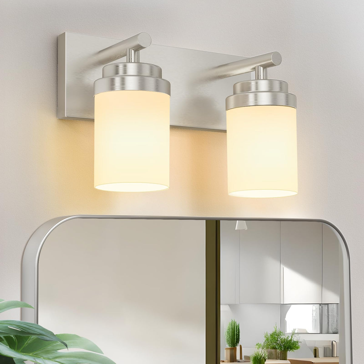 IZORRO Bathroom Vanity Light Fixture, 3-Light 22 Inch Matte Black Bathroom Light Fixtures Over Mirror, with Clear Glass Shade, Modern Farmhouse Vanity Lights, Rustic Restroom Lighting Fixtures