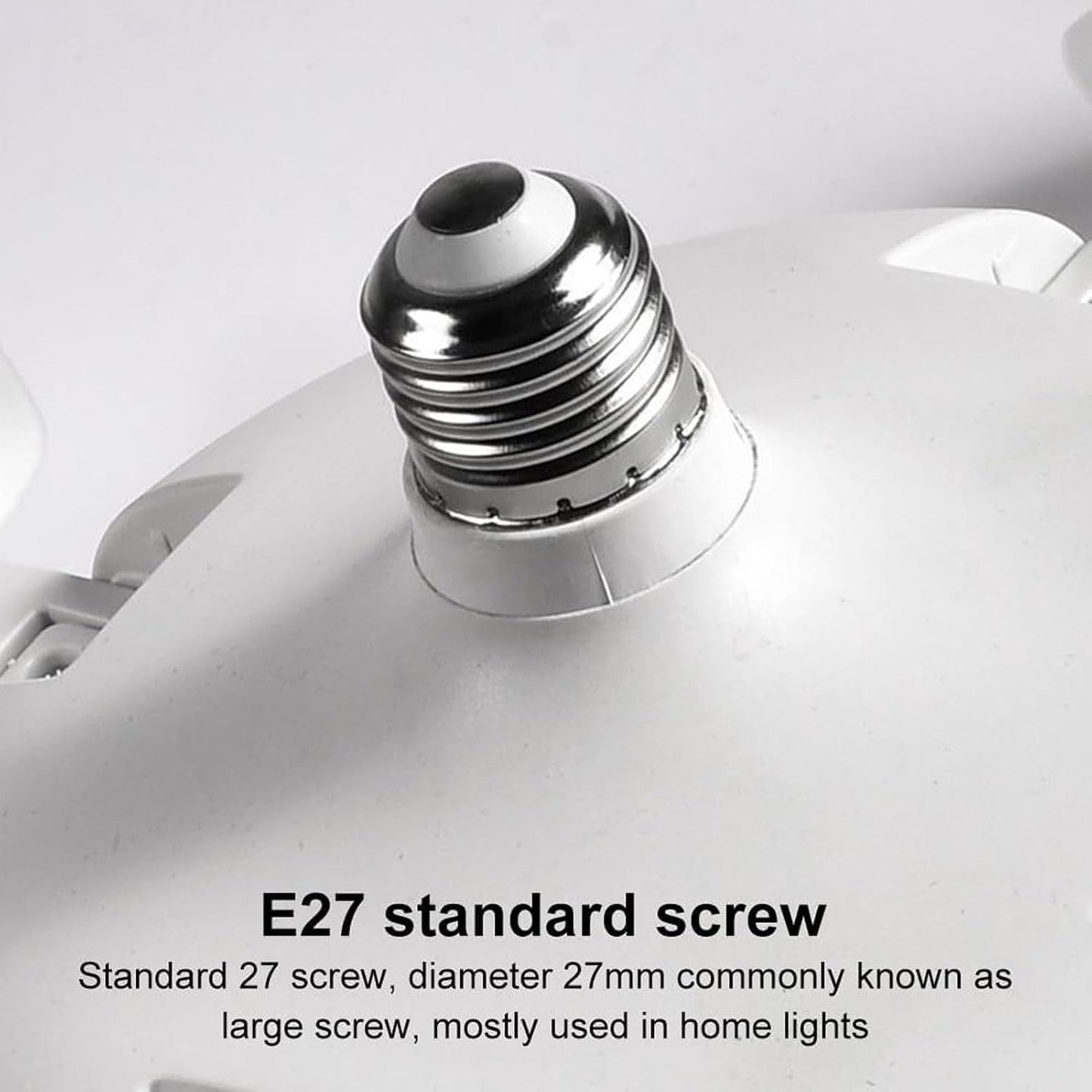Ceiling Fan with Light and Remote E26 E27 3 Speeds 3 Colors 2 Timers Quiet Foldable Modern LED Drone Fan Light socket fan for Living Room Bedroom (4 Head)