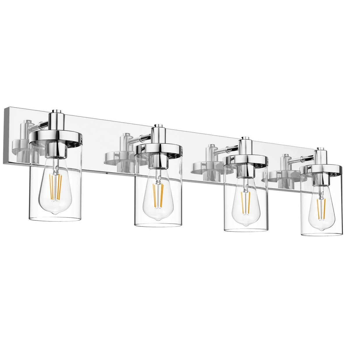 Aipsun Black Vanity Light for Bathroom 3 Light Farmhouse Bathroom Lights Fixtures Over Mirror with Clear Glass Shade(Exclude Bulb)