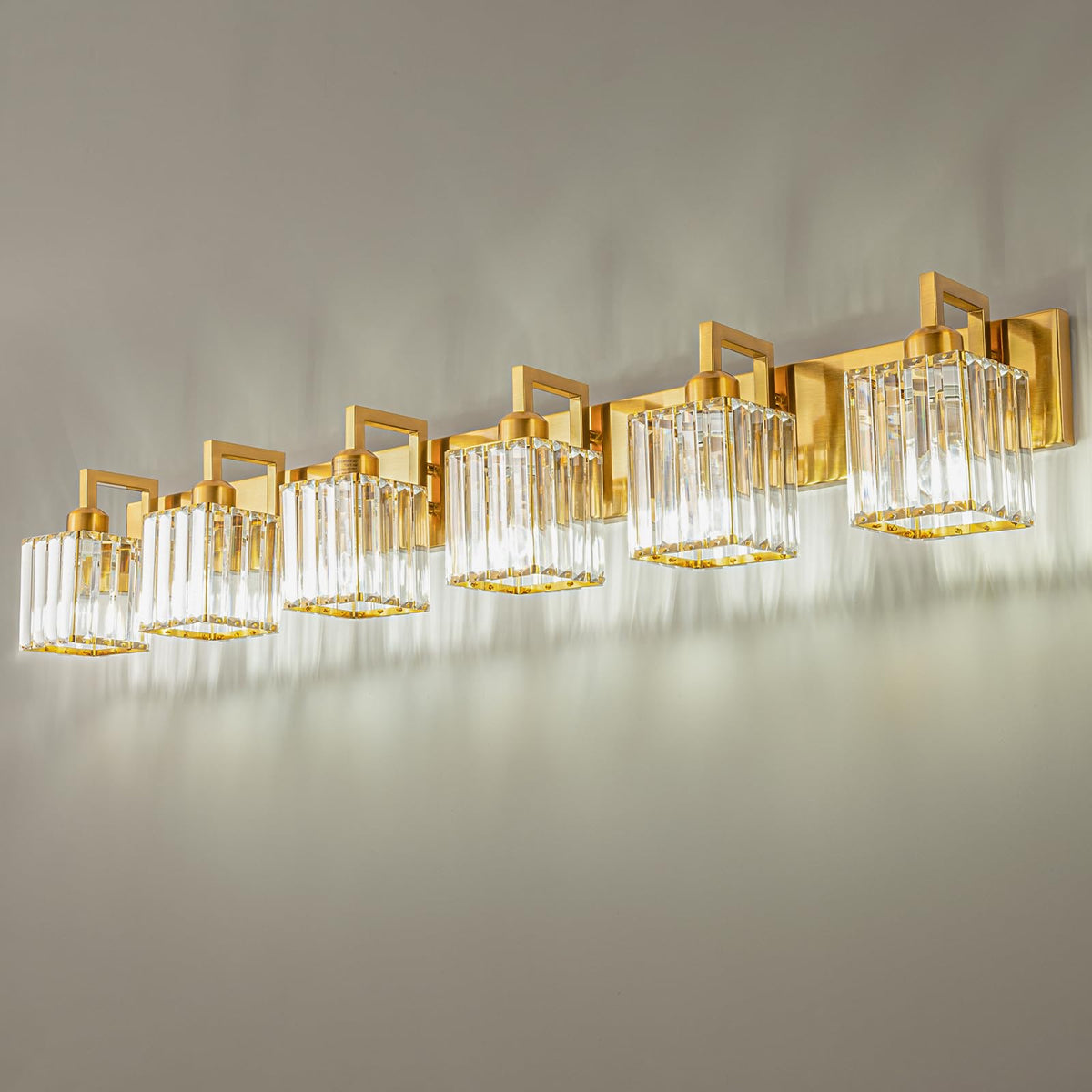 Modern Bathroom Vanity Light 3-Lights Modern Black Crystal Wall Light Bathroom Vanity Light Fixtures