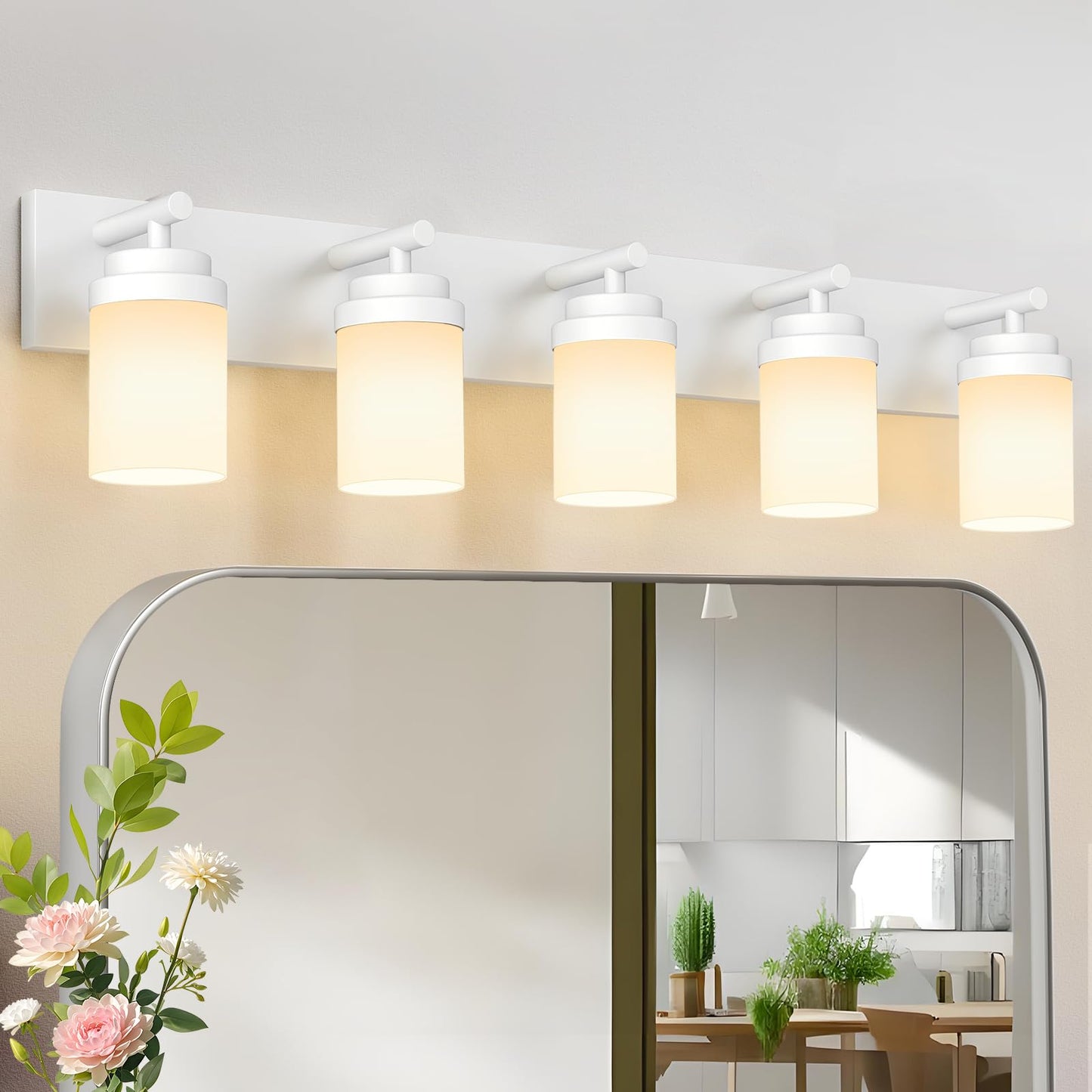 IZORRO Bathroom Vanity Light Fixture, 3-Light 22 Inch Matte Black Bathroom Light Fixtures Over Mirror, with Clear Glass Shade, Modern Farmhouse Vanity Lights, Rustic Restroom Lighting Fixtures
