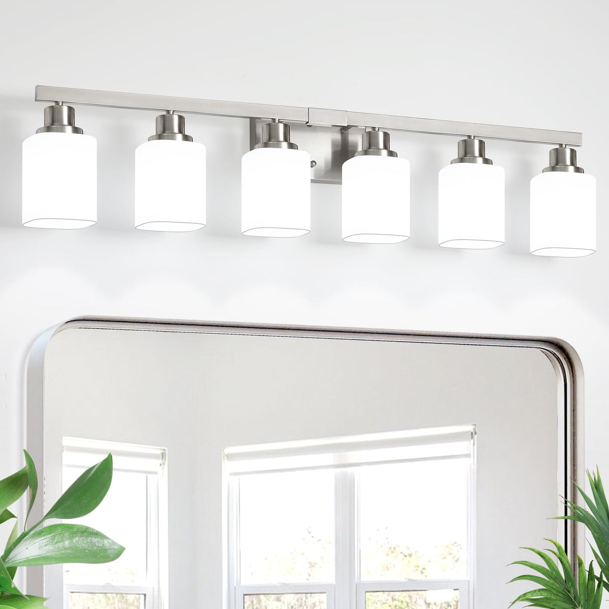 3-Light Bathroom Vanity Light,Modern Matte Black Bathroom Light Fixtures with Square Frosted Glass,Wall Sconces Lighting fixtures Over Mirror Restroom, Living Room Hallway