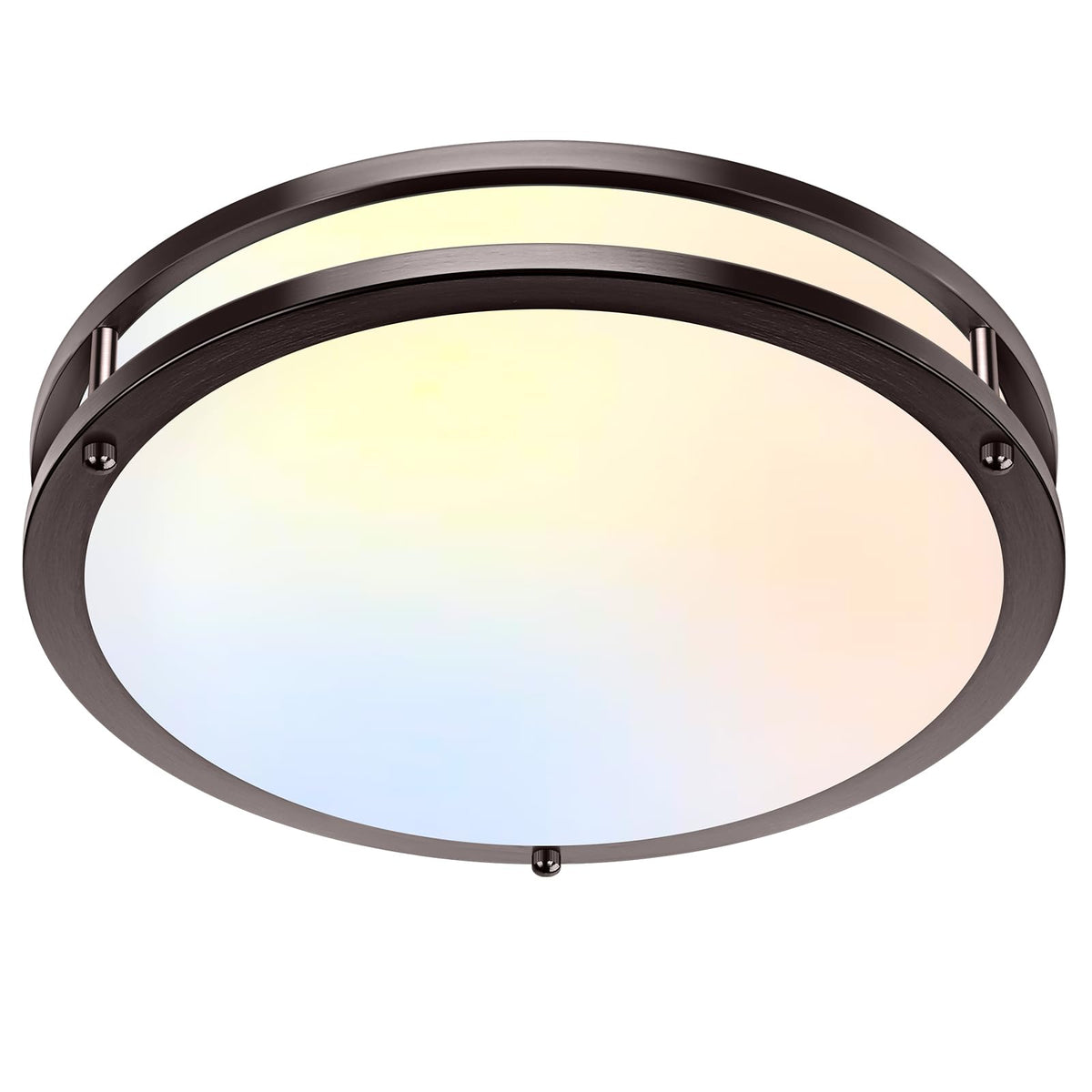 36W LED Ceiling Lights 3600lm Super Bright, Flush Mount Light Fixtures | Dimmable, 6500K/5000K/4000K/3000K/2700K Adjusted Modern Ceiling Lights 2PACK, 13in Ceiling Lamps for Bedroom Kitchen, Nickle