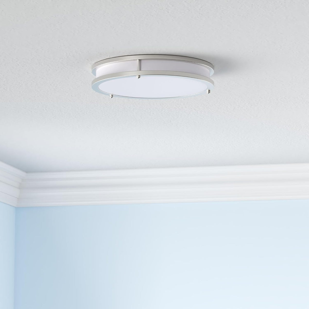 36W LED Ceiling Lights 3600lm Super Bright, Flush Mount Light Fixtures | Dimmable, 6500K/5000K/4000K/3000K/2700K Adjusted Modern Ceiling Lights 2PACK, 13in Ceiling Lamps for Bedroom Kitchen, Nickle
