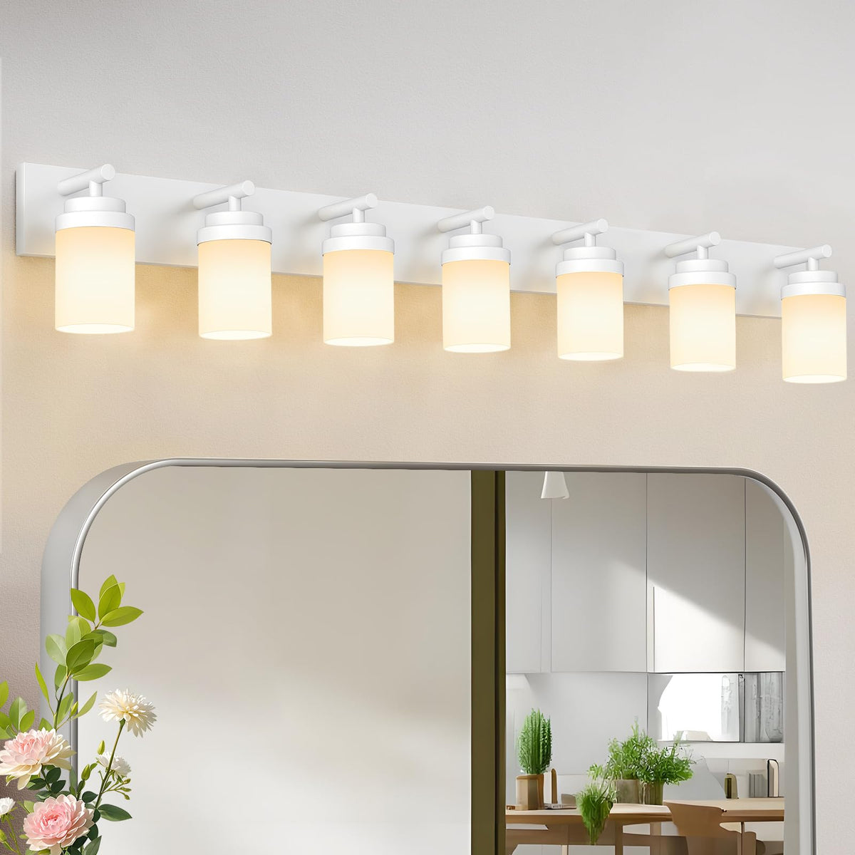 IZORRO Bathroom Vanity Light Fixture, 3-Light 22 Inch Matte Black Bathroom Light Fixtures Over Mirror, with Clear Glass Shade, Modern Farmhouse Vanity Lights, Rustic Restroom Lighting Fixtures