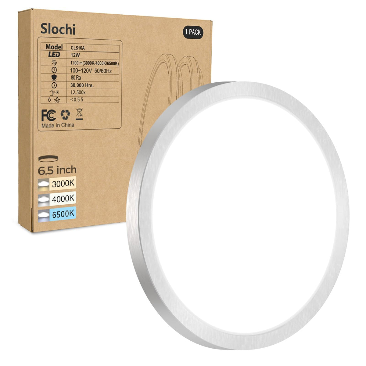 8PACK LED Flush Mount Ceiling Light Fixture, 3000K-4000K-6500K & 100W Equivalent Modern Kitchen Recessed Ceiling Lamp 15W 1500Lm 7.5 Inch Closet Round Surface for Bathroom Laundry Bedroom Hallway