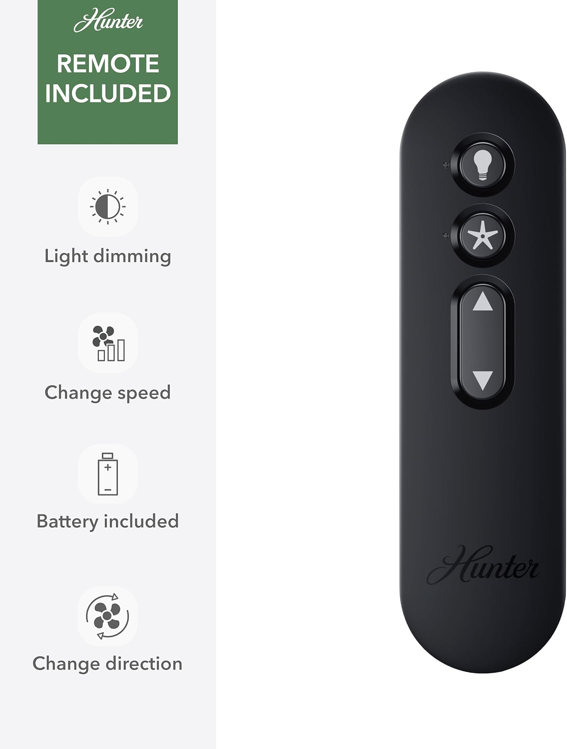 Hunter Aerodyne, Indoor, Ceiling Fan, Smart, Modern, 52 inch, Matte Silver | with LED Light and Remote Control, Standard Mount, 5 Blades, For Bedroom, Living Room, Kitchen, 51315