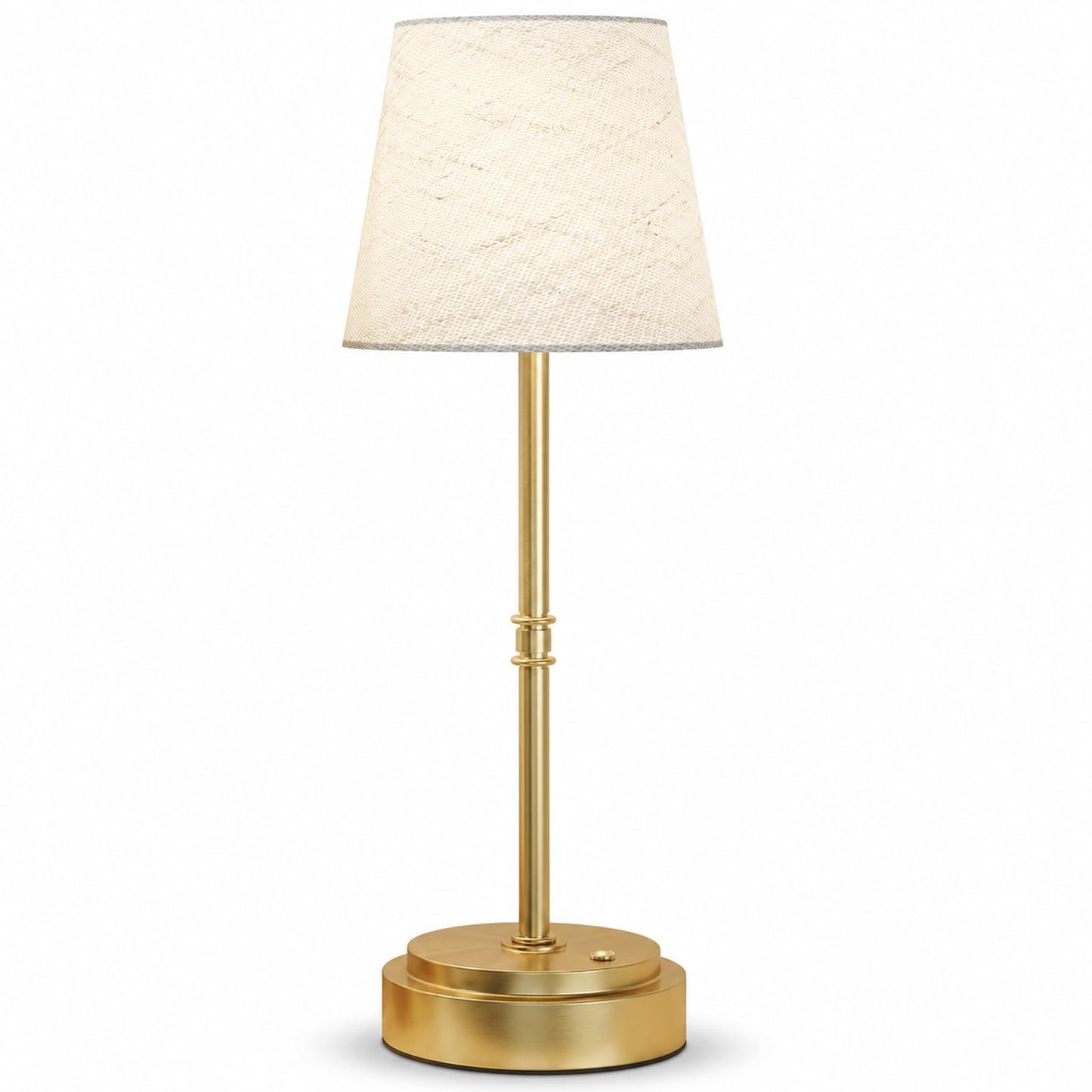 Rechargeable Cordless Table Lamp, Nightstand to End Table,Gold,1 Pack | 6000mAh Battery Operated, 16-Inch Antique Brass Aesthetic, For Kitchen Counter, Bathroom Vanity and Dining Room