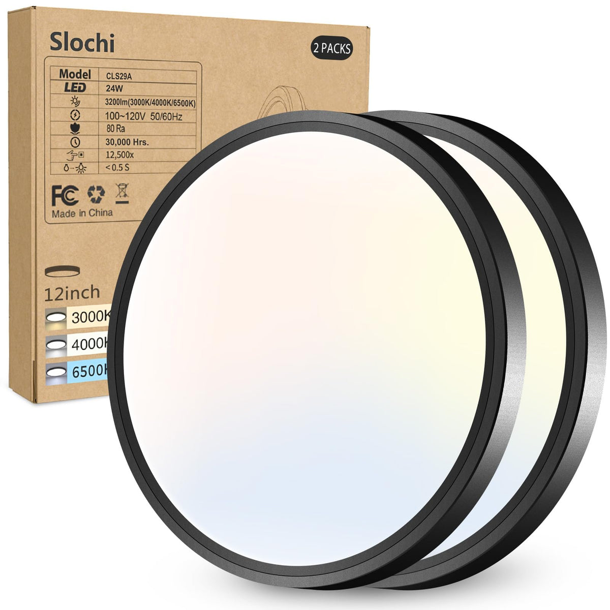 8PACK LED Flush Mount Ceiling Light Fixture, 3000K-4000K-6500K & 100W Equivalent Modern Kitchen Recessed Ceiling Lamp 15W 1500Lm 7.5 Inch Closet Round Surface for Bathroom Laundry Bedroom Hallway