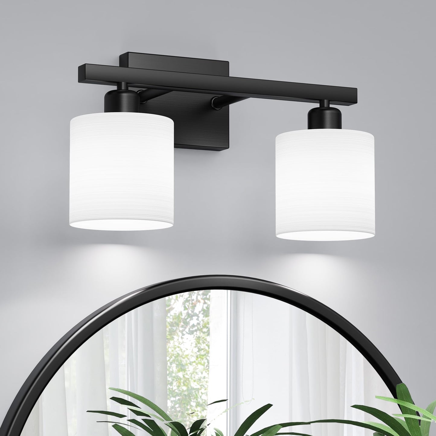 Bathroom Light Fixtures, Bathroom Lighting Fixtures Over Mirror, Interior Classic Vanity Lights, Modern Vanity Light with Textured White Glass Shade, Brushed Gold, 3-Light