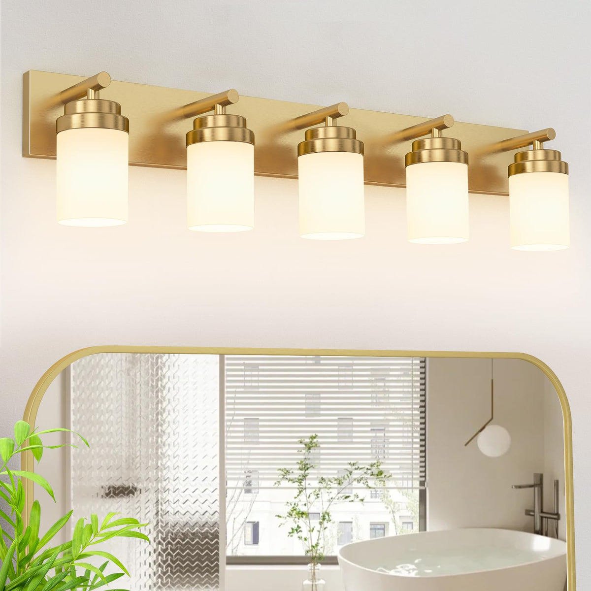 IZORRO Bathroom Vanity Light Fixture, 3-Light 22 Inch Matte Black Bathroom Light Fixtures Over Mirror, with Clear Glass Shade, Modern Farmhouse Vanity Lights, Rustic Restroom Lighting Fixtures