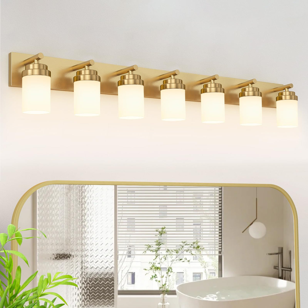 IZORRO Bathroom Vanity Light Fixture, 3-Light 22 Inch Matte Black Bathroom Light Fixtures Over Mirror, with Clear Glass Shade, Modern Farmhouse Vanity Lights, Rustic Restroom Lighting Fixtures