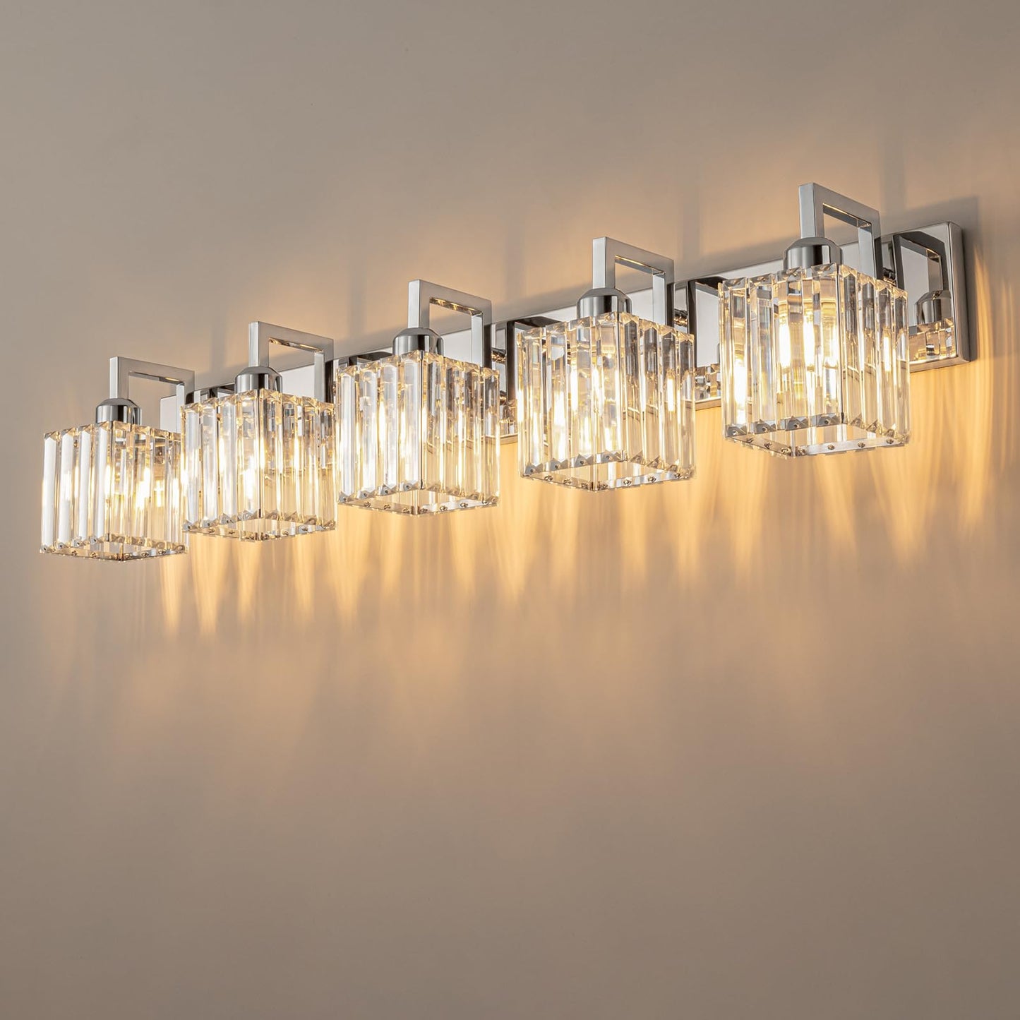 Modern Bathroom Vanity Light 3-Lights Modern Black Crystal Wall Light Bathroom Vanity Light Fixtures