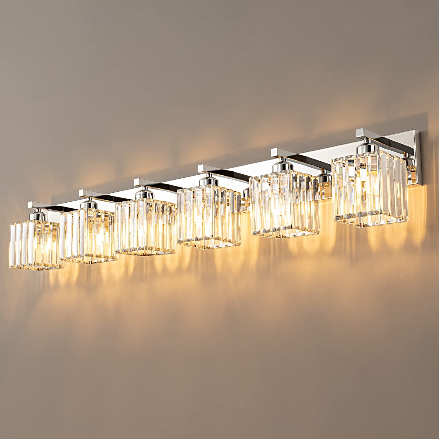 Modern Bathroom Vanity Light 3-Lights Modern Black Crystal Wall Light Bathroom Vanity Light Fixtures