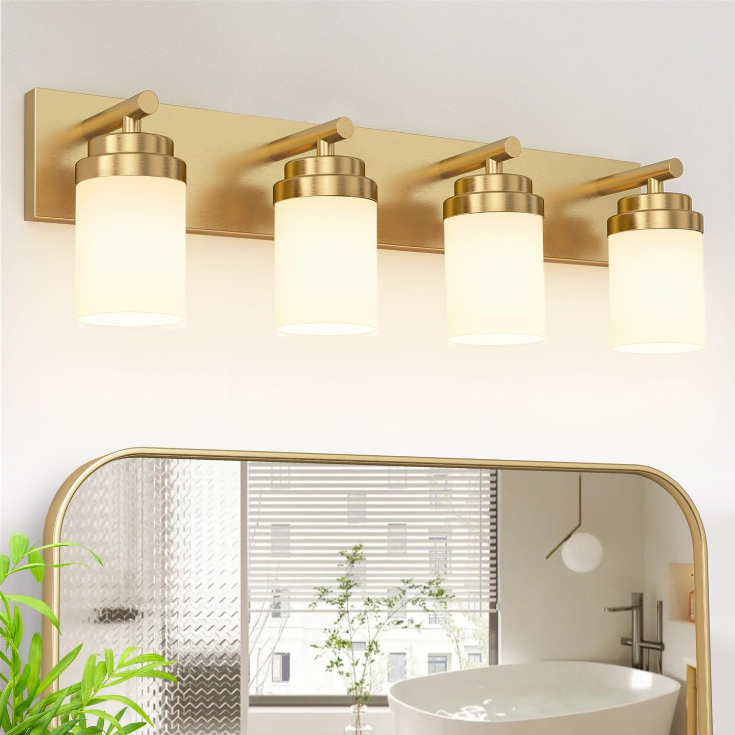 IZORRO Bathroom Vanity Light Fixture, 3-Light 22 Inch Matte Black Bathroom Light Fixtures Over Mirror, with Clear Glass Shade, Modern Farmhouse Vanity Lights, Rustic Restroom Lighting Fixtures