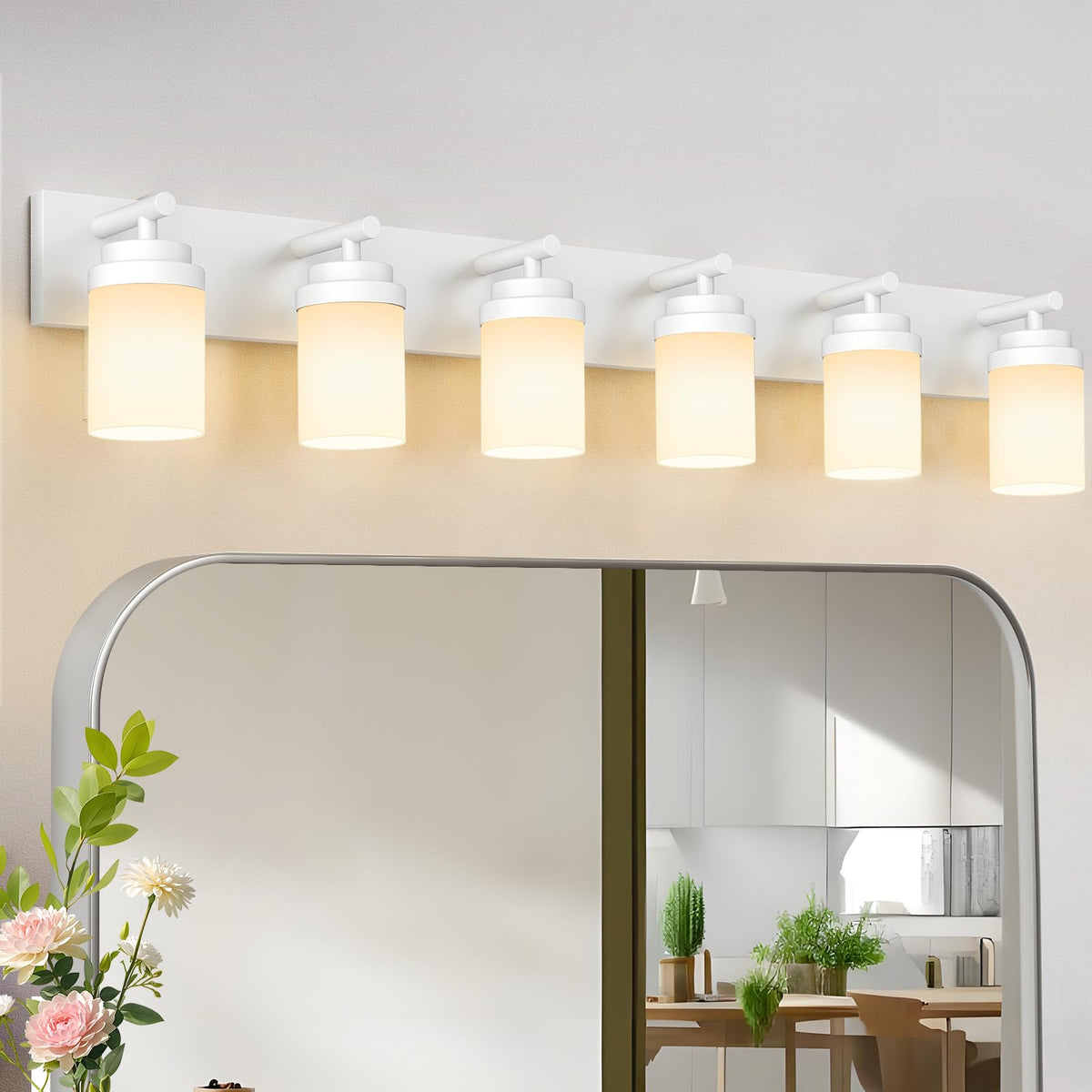 IZORRO Bathroom Vanity Light Fixture, 3-Light 22 Inch Matte Black Bathroom Light Fixtures Over Mirror, with Clear Glass Shade, Modern Farmhouse Vanity Lights, Rustic Restroom Lighting Fixtures