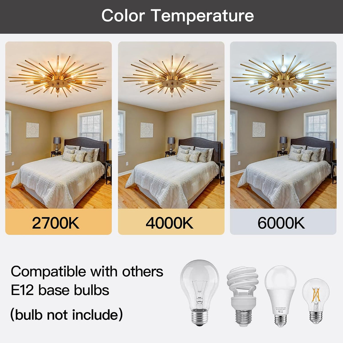ZGLAOJT Semi Flush Mount 8 Light Ceiling Light Modern Metal Ceiling Lighting Gold Light Fixture Chandelier for Farmhouse Kitchen Dining Room Bedroom Hallway Living Room.