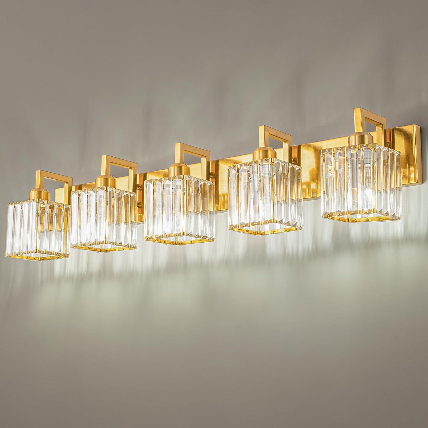 Modern Bathroom Vanity Light 3-Lights Modern Black Crystal Wall Light Bathroom Vanity Light Fixtures