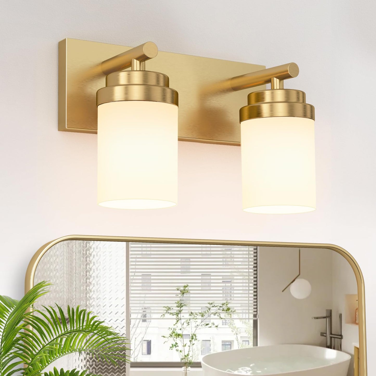 IZORRO Bathroom Vanity Light Fixture, 3-Light 22 Inch Matte Black Bathroom Light Fixtures Over Mirror, with Clear Glass Shade, Modern Farmhouse Vanity Lights, Rustic Restroom Lighting Fixtures