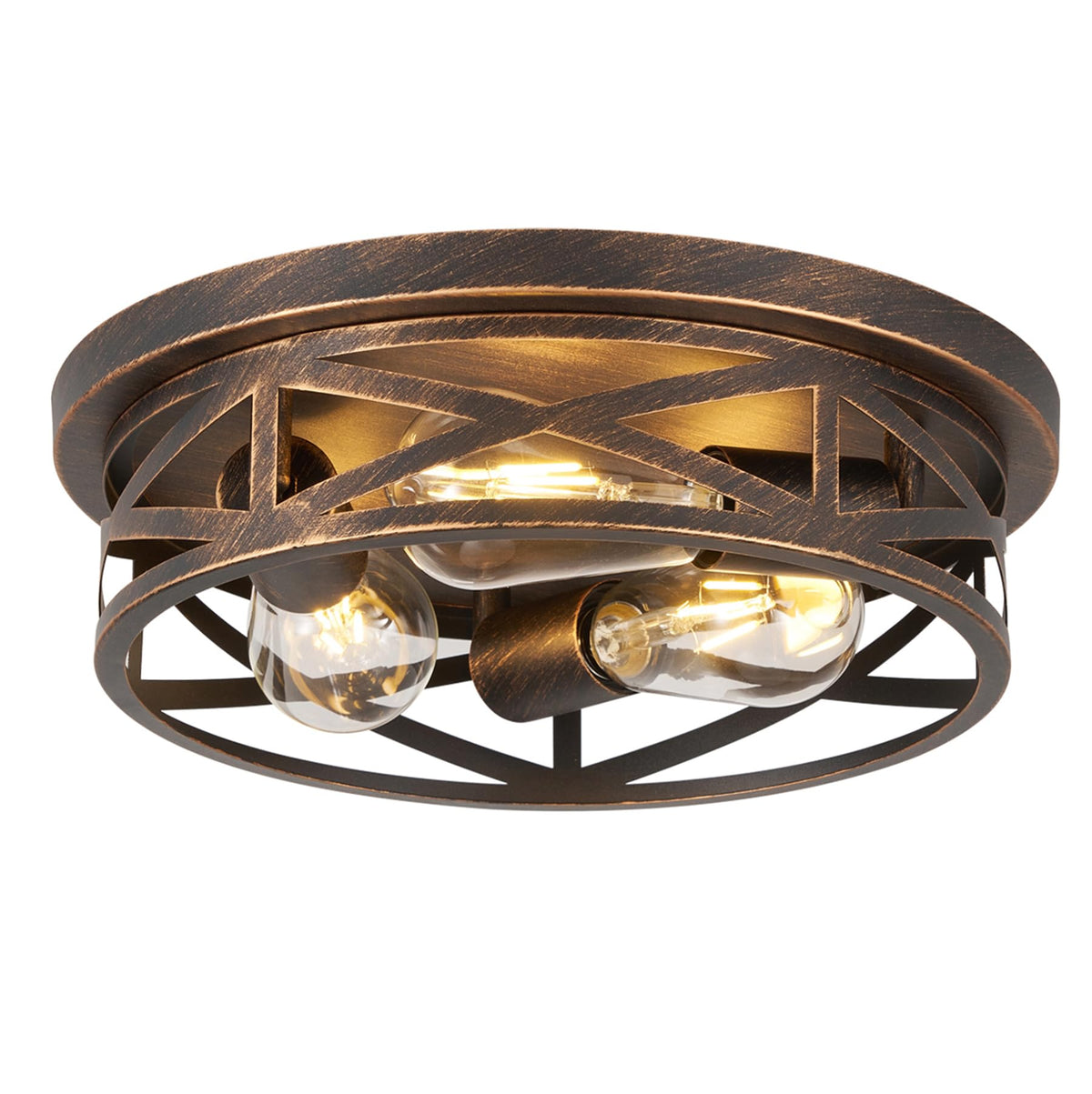 13 inch Black Flush Mount Ceiling Light Fixtures,3-Light Modern Hallway Light Fixtures Ceiling, Black Light Fixture Ceiling Mount for Farmhouse,Kitchen, Bedroom 2 Pack