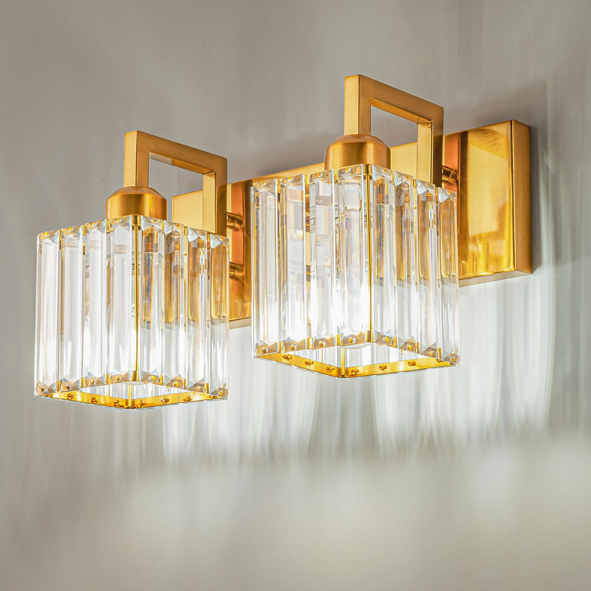 Modern Bathroom Vanity Light 3-Lights Modern Black Crystal Wall Light Bathroom Vanity Light Fixtures