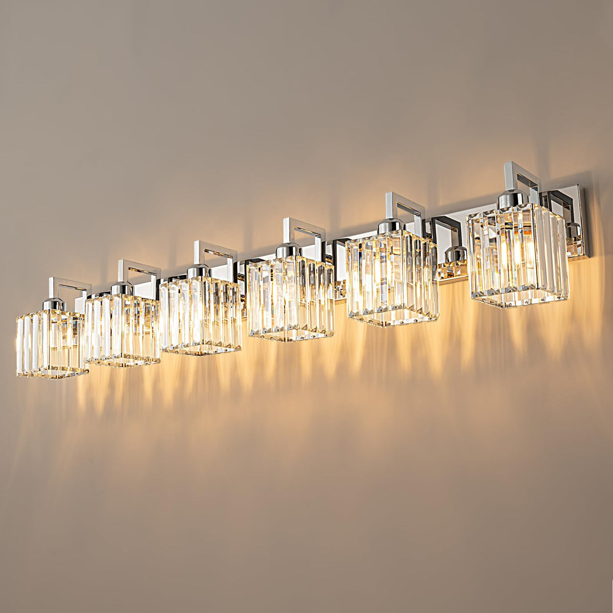 Modern Bathroom Vanity Light 3-Lights Modern Black Crystal Wall Light Bathroom Vanity Light Fixtures