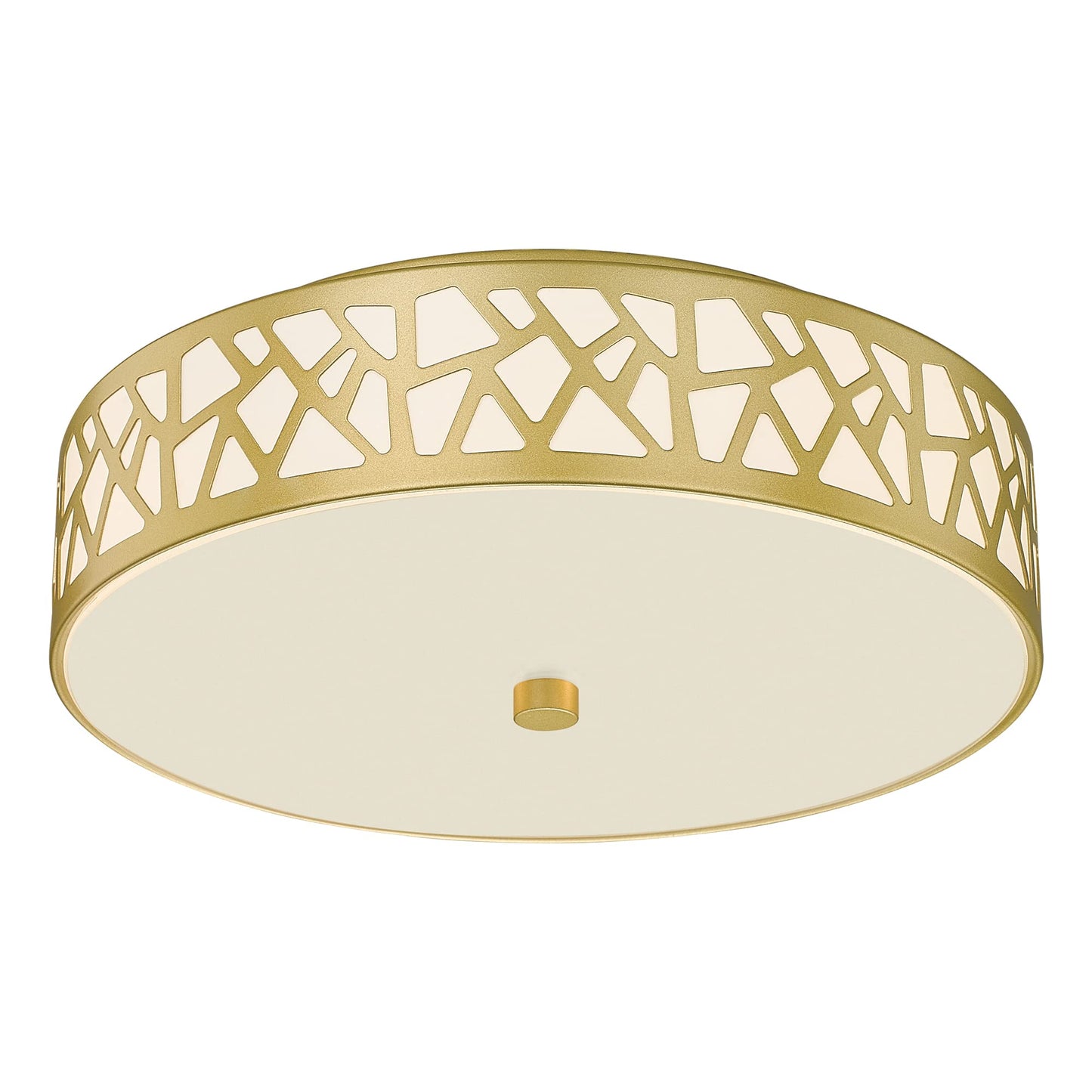 2-Light Flush Mount Ceiling Light, 12 Inch Modern Light Fixtures | Ceiling Mount with White Metal and Frosted Glass Shade for Bedroom,Hallway, Kitchen
