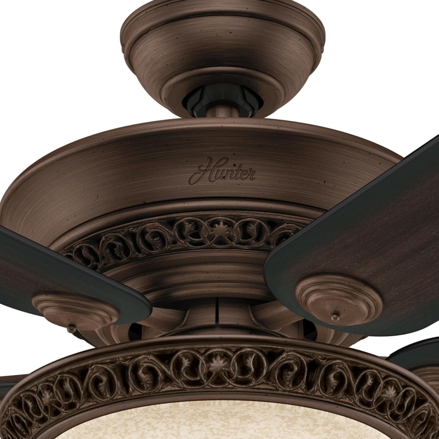 Hunter Italian Countryside, Indoor, Ceiling Fan, 52 inch, P.A. Cocoa | with LED Light, Standard Mount, Pull Chain, 5 Blades, For Bedroom, Living Room, 53200