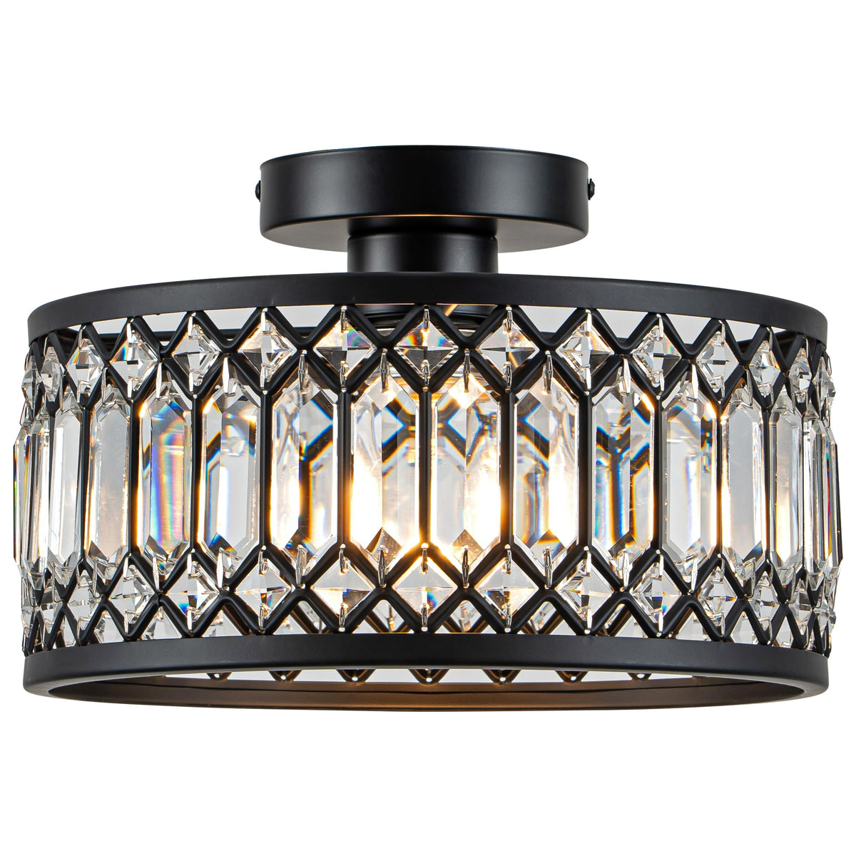 Rpzloila Flush Mount Ceiling Light Fixture for Kitchen Hallway, 2-Light Close to Ceiling Light with Black Metal and Wood Design, Rustic Farmhouse Ceiling (Bulb not Included)