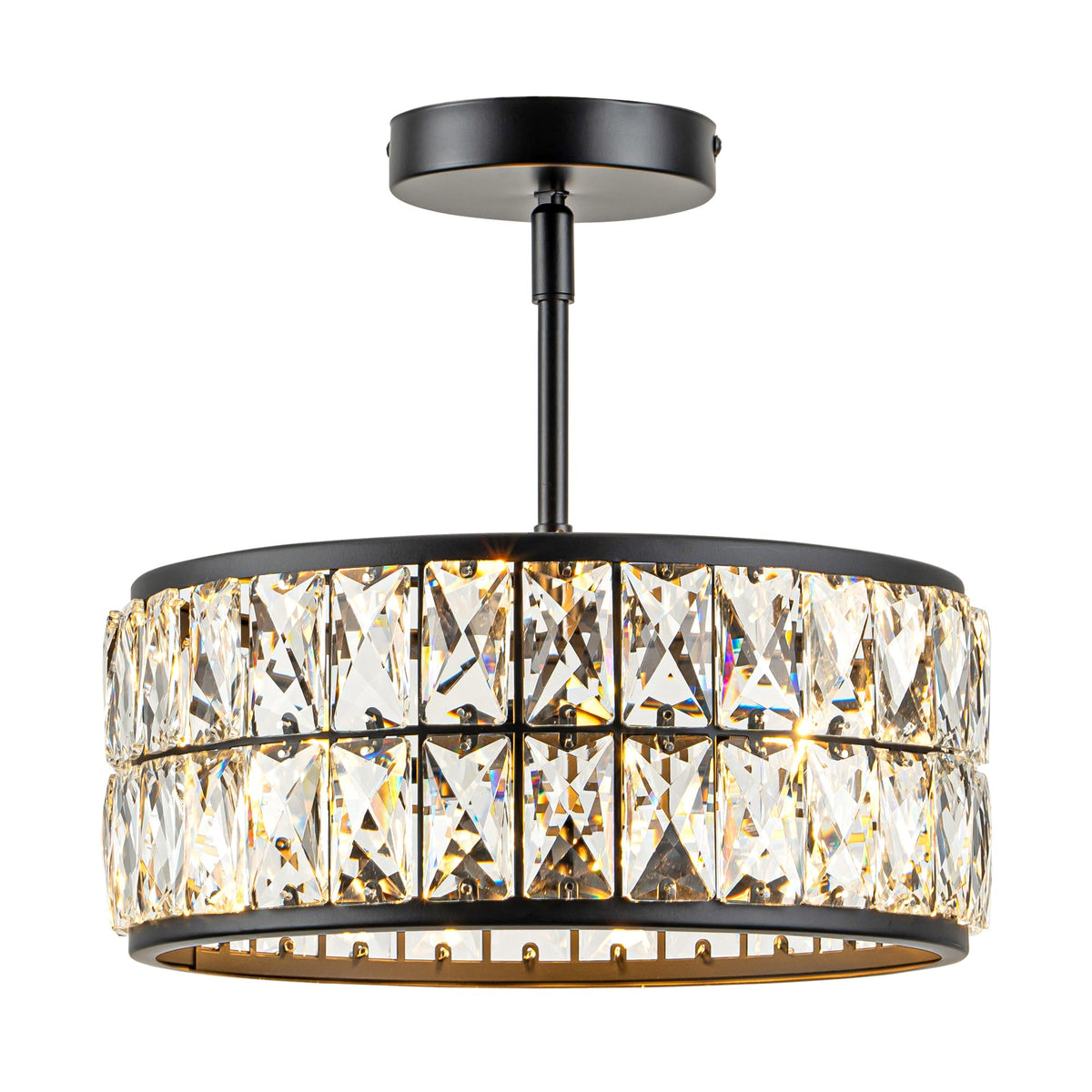 Rpzloila Flush Mount Ceiling Light Fixture for Kitchen Hallway, 2-Light Close to Ceiling Light with Black Metal and Wood Design, Rustic Farmhouse Ceiling (Bulb not Included)